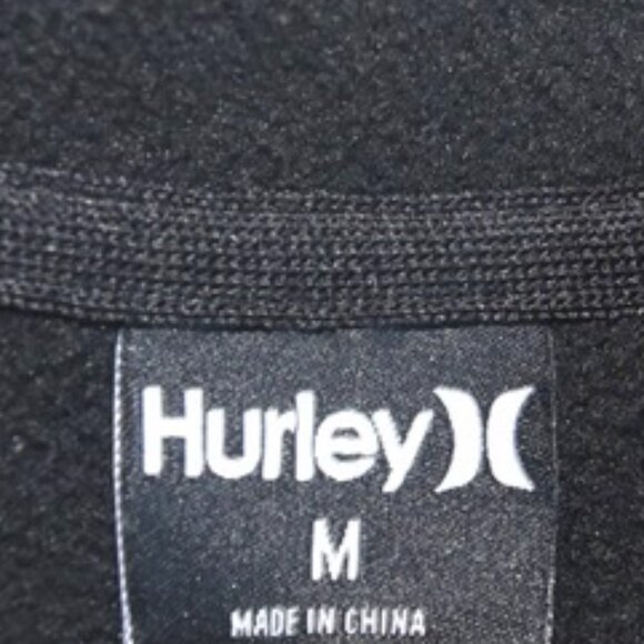 Hurley x Nike Fabric Hoodie M Half Zip Black Gray Surf Skate Streetwear - Picture 4 of 8